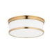 Hudson Valley Canada - Two Light Flush Mount - Geneva - Aged Brass- Union Lighting Luminaires Decor