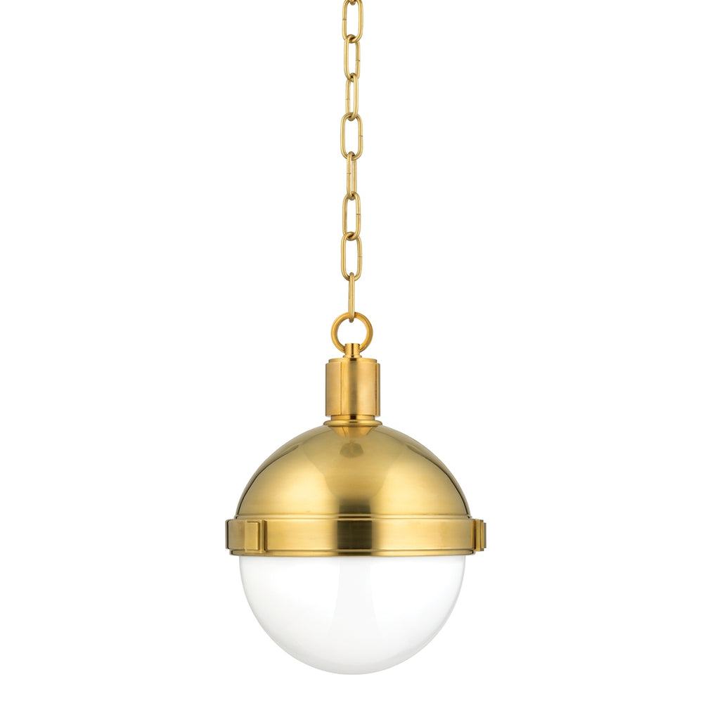 Hudson Valley Canada - One Light Pendant - Lambert - Aged Brass- Union Lighting Luminaires Decor