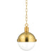Hudson Valley Canada - One Light Pendant - Lambert - Aged Brass- Union Lighting Luminaires Decor