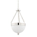 Hudson Valley Canada - Three Light Pendant - Barrington - Polished Nickel- Union Lighting Luminaires Decor