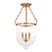 Hudson Valley Canada - Three Light Semi Flush Mount - Hampton - Aged Brass- Union Lighting Luminaires Decor