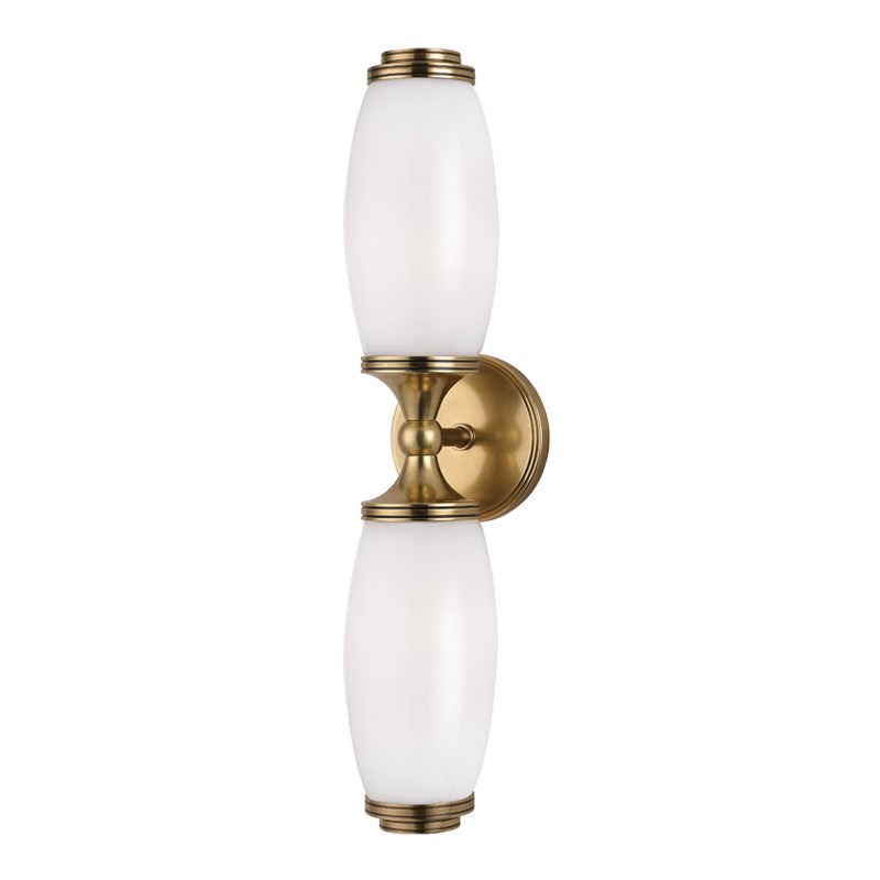 Hudson Valley Canada - Two Light Wall Sconce - Brooke - Aged Brass- Union Lighting Luminaires Decor