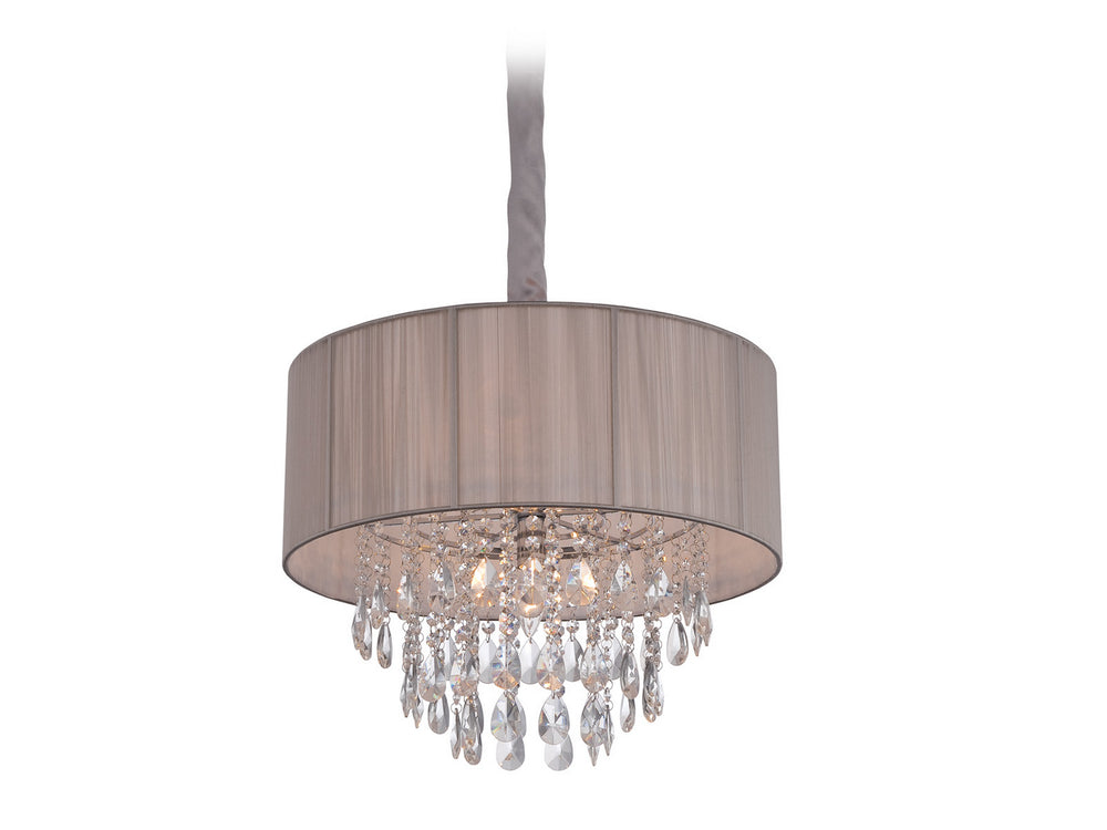Avenue Lighting - Five Light Chandelier - Vineland Ave. - Taupe Silk String- Union Lighting Luminaires Decor