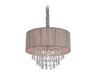 Avenue Lighting - Five Light Chandelier - Vineland Ave. - Taupe Silk String- Union Lighting Luminaires Decor