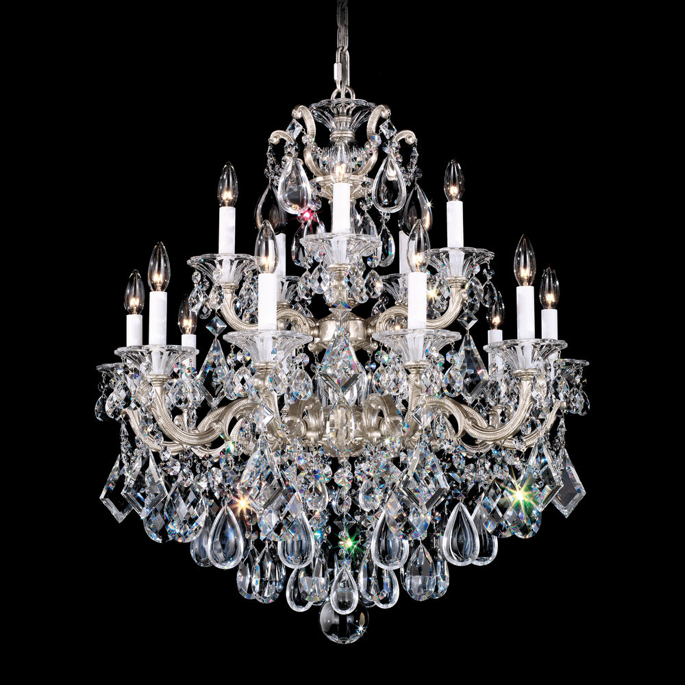 Schonbek - 15 Light Chandelier - La Scala - Antique Silver- Union Lighting Luminaires Decor