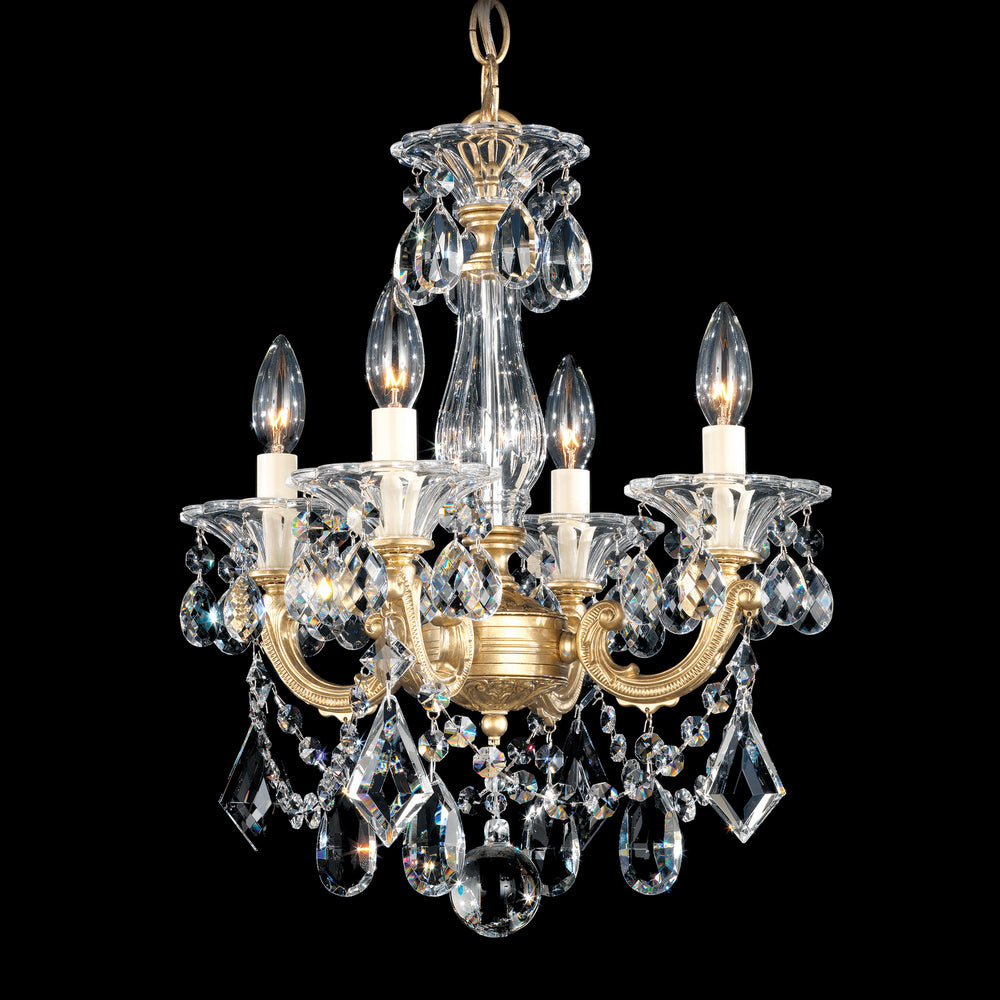 Schonbek - Four Light Chandelier - La Scala - Heirloom Gold- Union Lighting Luminaires Decor