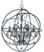 Maxim - Six Light Pendant - Orbit - Oil Rubbed Bronze- Union Lighting Luminaires Decor