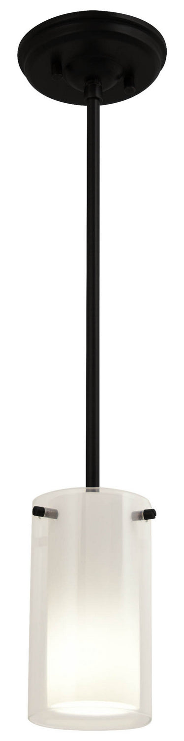 DVI Canada - One Light Mini-Pendant - Essex - Graphite w/Half Opal Glass- Union Lighting Luminaires Decor