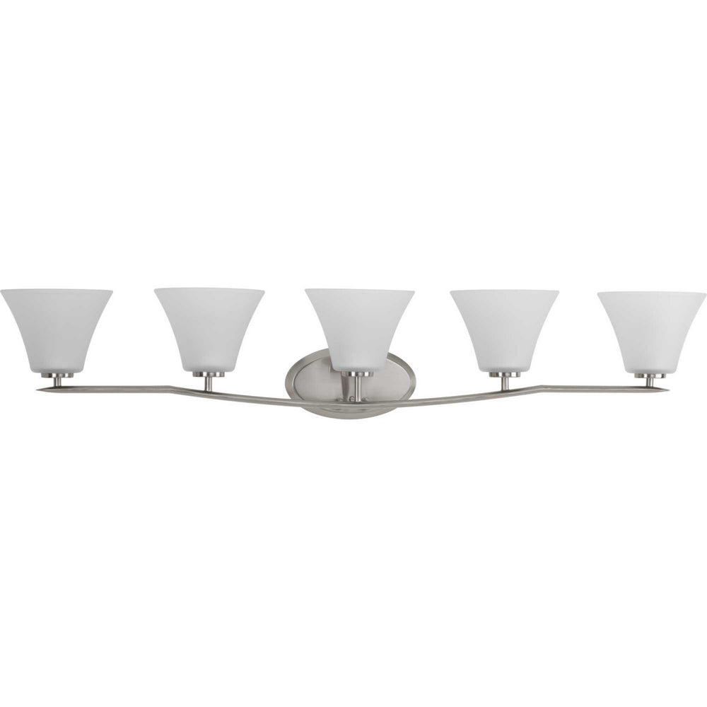 Progress Canada - Five Light Bath Bracket - Bravo - Brushed Nickel- Union Lighting Luminaires Decor