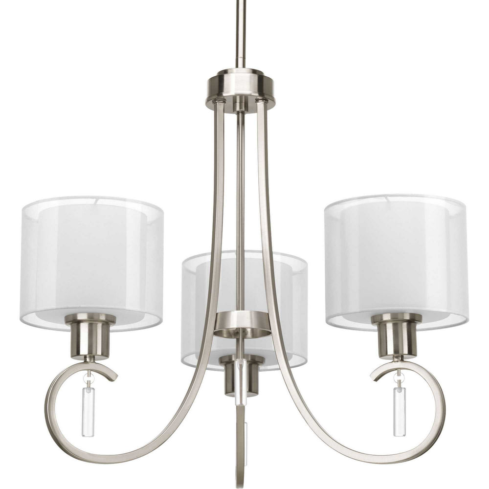 Progress Canada - Three Light Chandelier - Invite - Brushed Nickel- Union Lighting Luminaires Decor
