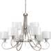 Progress Canada - Nine Light Chandelier - Invite - Brushed Nickel- Union Lighting Luminaires Decor