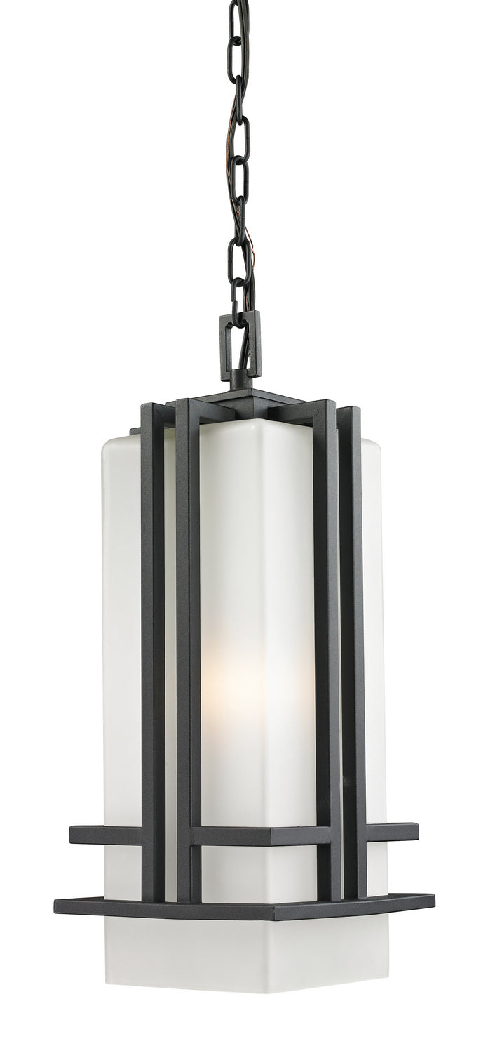 Z-Lite Canada - One Light Outdoor Chain Mount Ceiling Fixture - Abbey - Black- Union Lighting Luminaires Decor