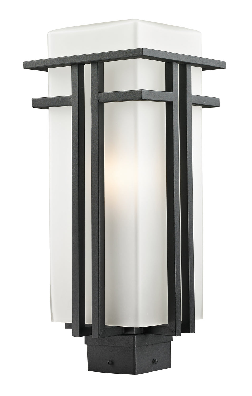 Z-Lite Canada - One Light Outdoor Post Mount Fixture - Abbey - Black- Union Lighting Luminaires Decor
