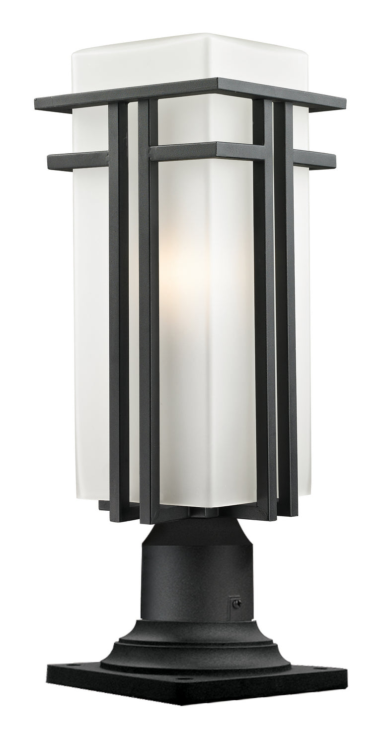 Z-Lite Canada - One Light Outdoor Pier Mounted Fixture - Abbey - Black- Union Lighting Luminaires Decor