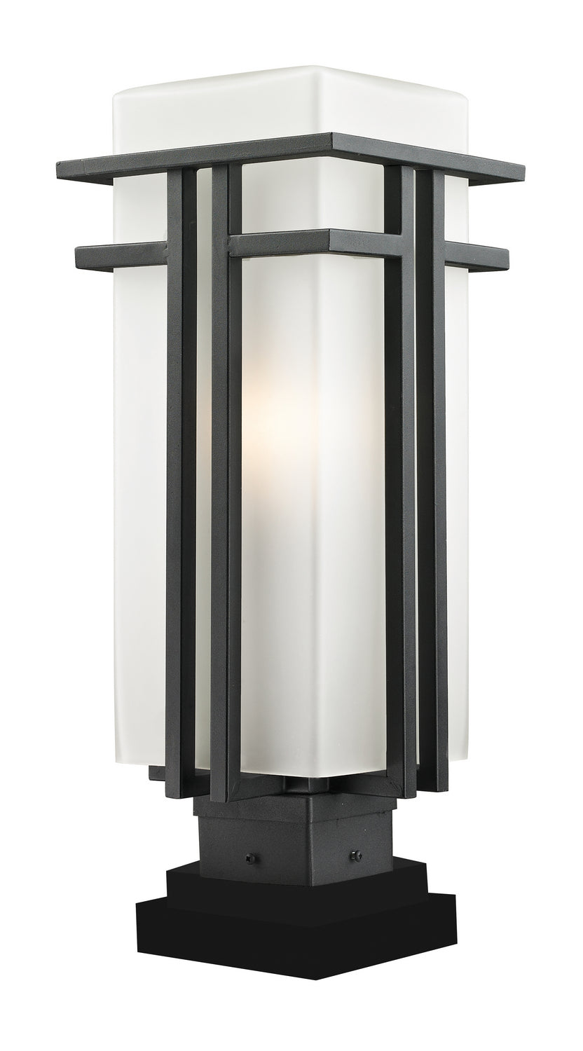 Z-Lite Canada - One Light Outdoor Pier Mounted Fixture - Abbey - Black- Union Lighting Luminaires Decor