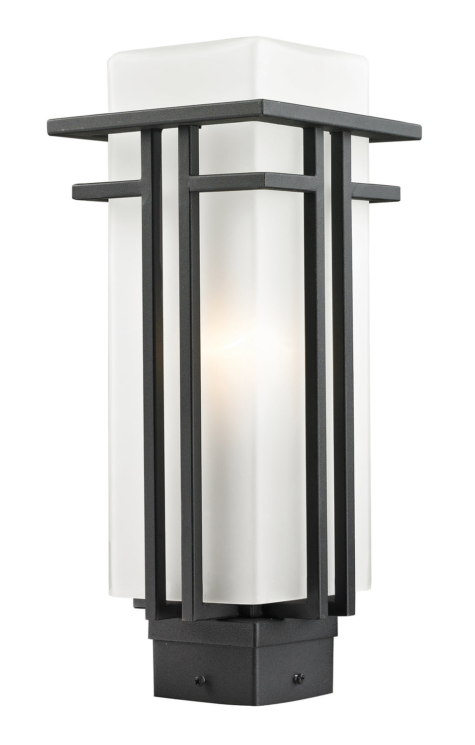 Z-Lite Canada - One Light Outdoor Post Mount Fixture - Abbey - Black- Union Lighting Luminaires Decor
