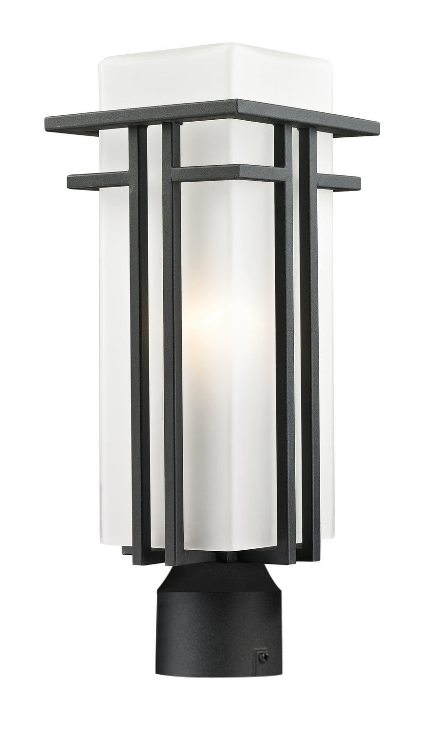 Z-Lite Canada - One Light Outdoor Post Mount Fixture - Abbey - Black- Union Lighting Luminaires Decor