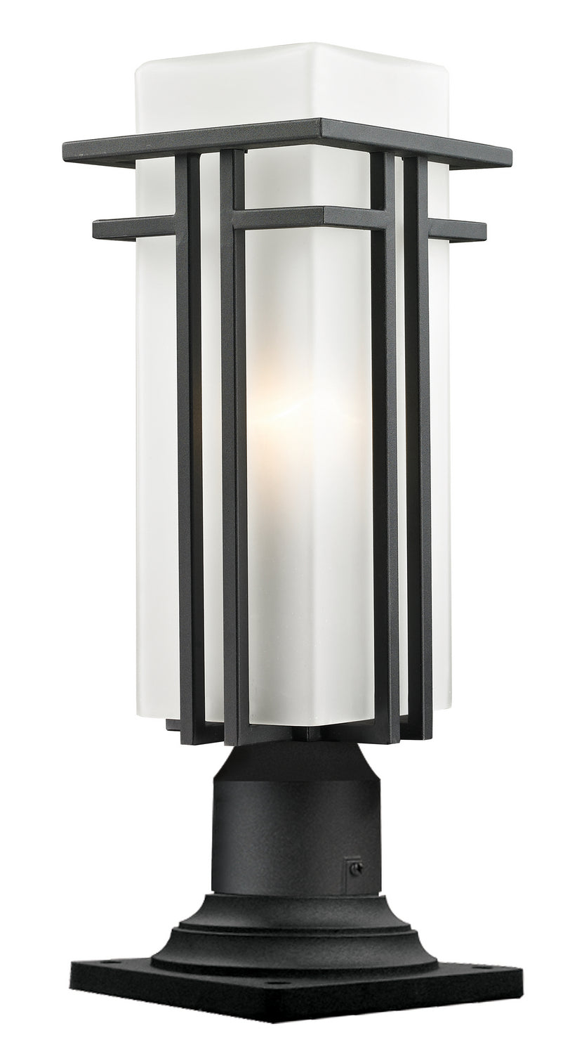 Z-Lite Canada - One Light Outdoor Pier Mounted Fixture - Abbey - Black- Union Lighting Luminaires Decor