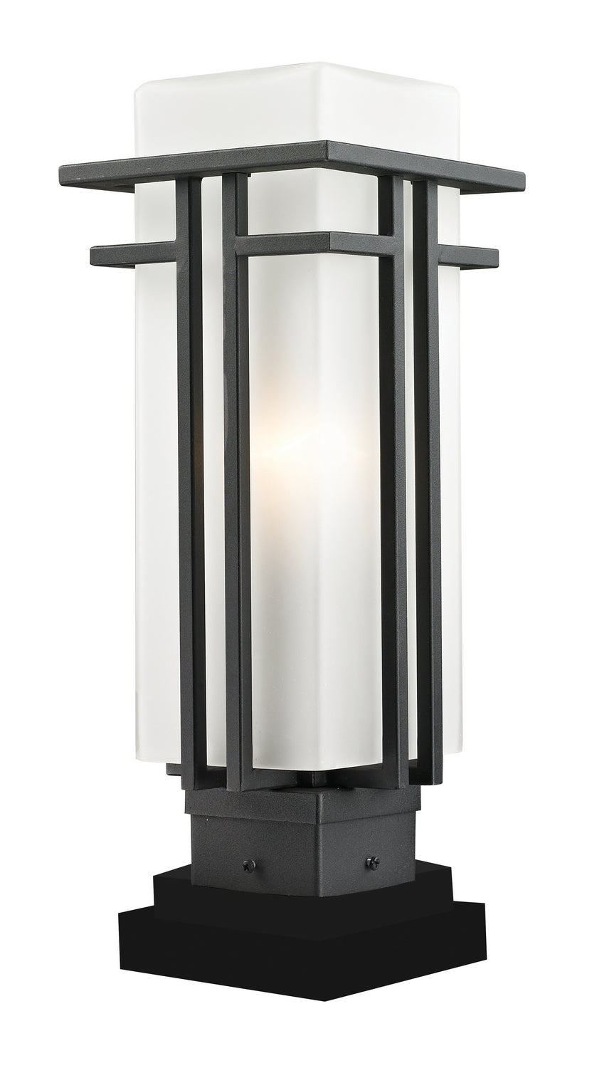 Z-Lite Canada - One Light Outdoor Pier Mounted Fixture - Abbey - Black- Union Lighting Luminaires Decor