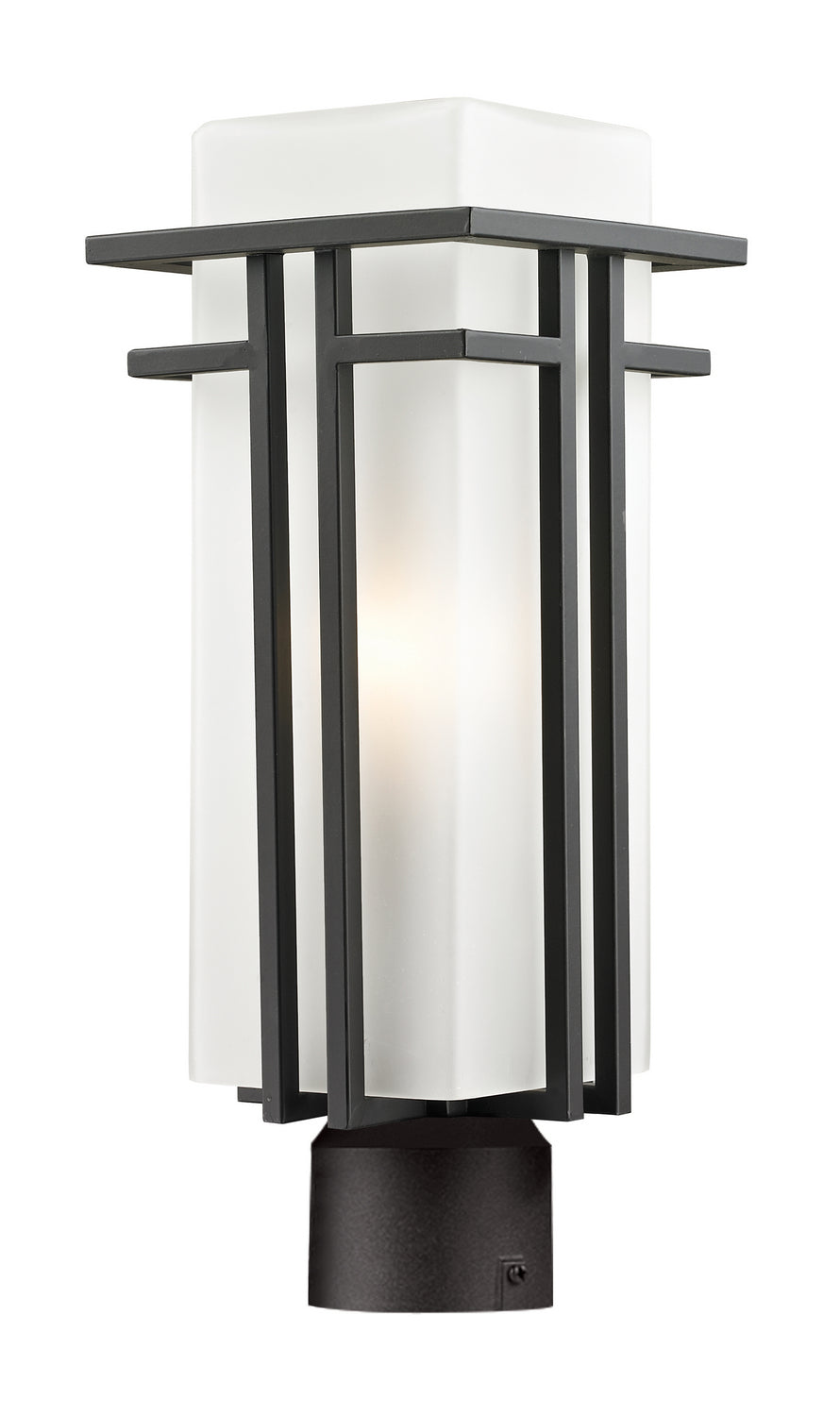 Z-Lite Canada - One Light Outdoor Post Mount - Abbey - Outdoor Rubbed Bronze- Union Lighting Luminaires Decor