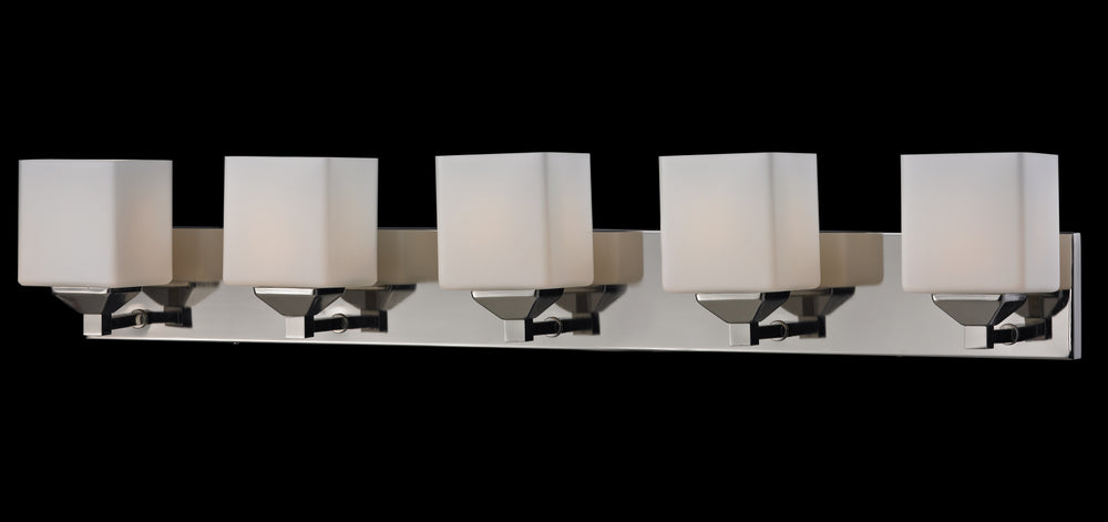 Z-Lite Canada - Five Light Vanity - Quube - Chrome- Union Lighting Luminaires Decor