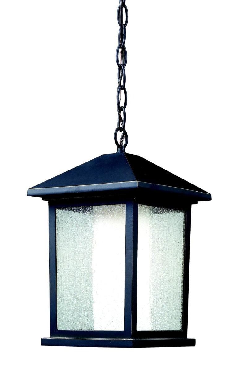 Z-Lite Canada - One Light Outdoor Chain Mount Ceiling Fixture - Mesa - Oil Rubbed Bronze- Union Lighting Luminaires Decor