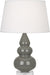 Robert Abbey - One Light Accent Lamp - Small Triple Gourd - Ash Glazed Ceramic w/Lucite Base- Union Lighting Luminaires Decor