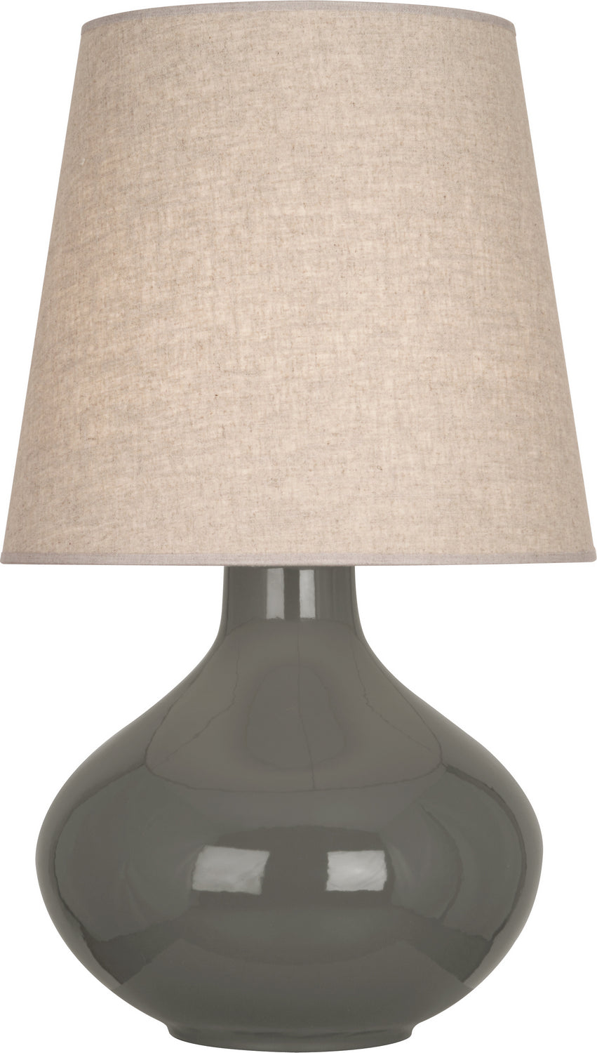 Robert Abbey - One Light Table Lamp - June - Ash Glazed Ceramic- Union Lighting Luminaires Decor