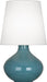 Robert Abbey - One Light Table Lamp - June - Steel Blue Glazed Ceramic- Union Lighting Luminaires Decor