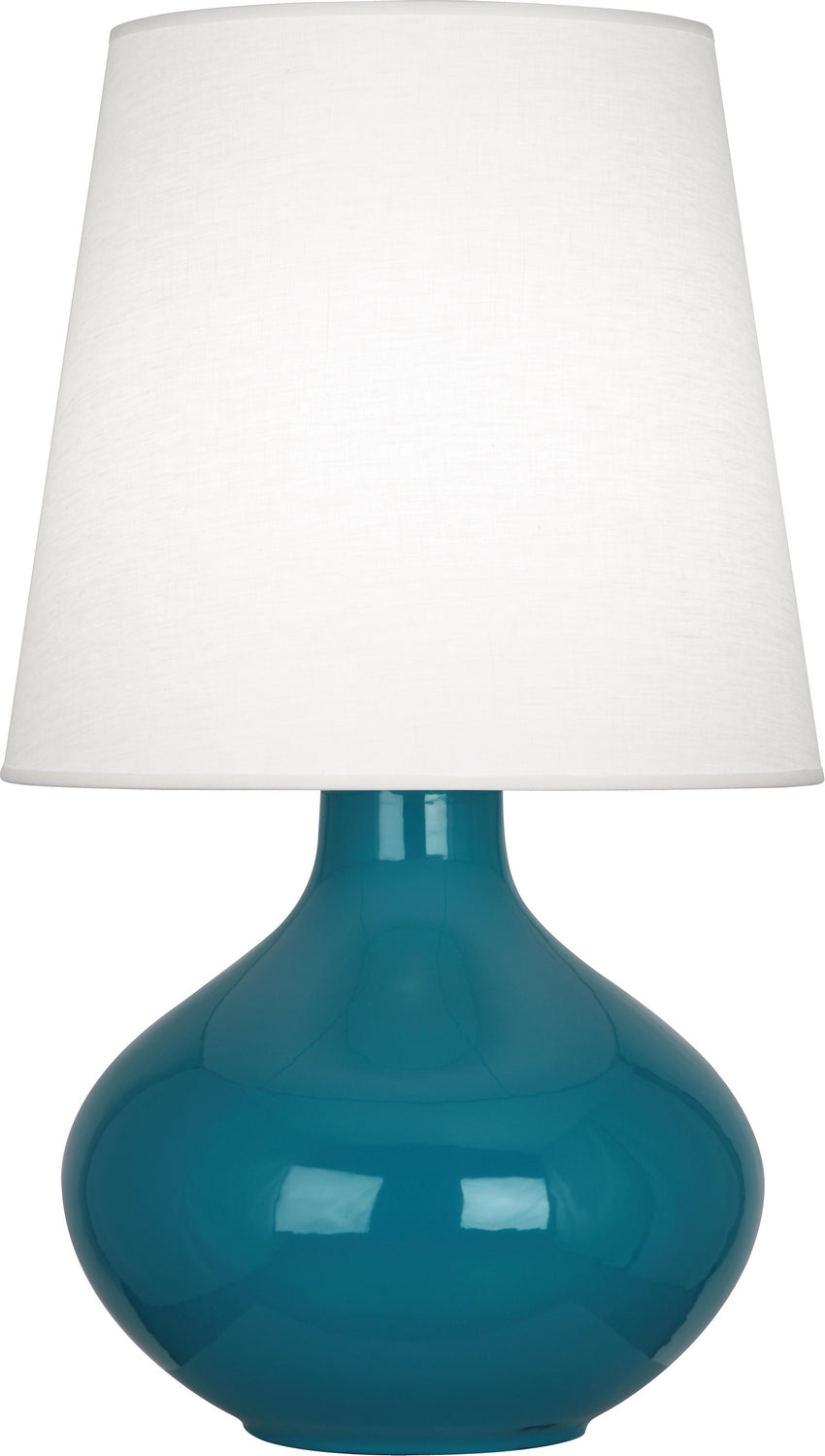 Robert Abbey - One Light Table Lamp - June - Peacock Glazed Ceramic- Union Lighting Luminaires Decor