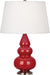 Robert Abbey - One Light Accent Lamp - Small Triple Gourd - Ruby Red Glazed Ceramic w/Antique Silver- Union Lighting Luminaires Decor