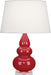 Robert Abbey - One Light Accent Lamp - Small Triple Gourd - Ruby Red Glazed Ceramic w/Lucite Base- Union Lighting Luminaires Decor