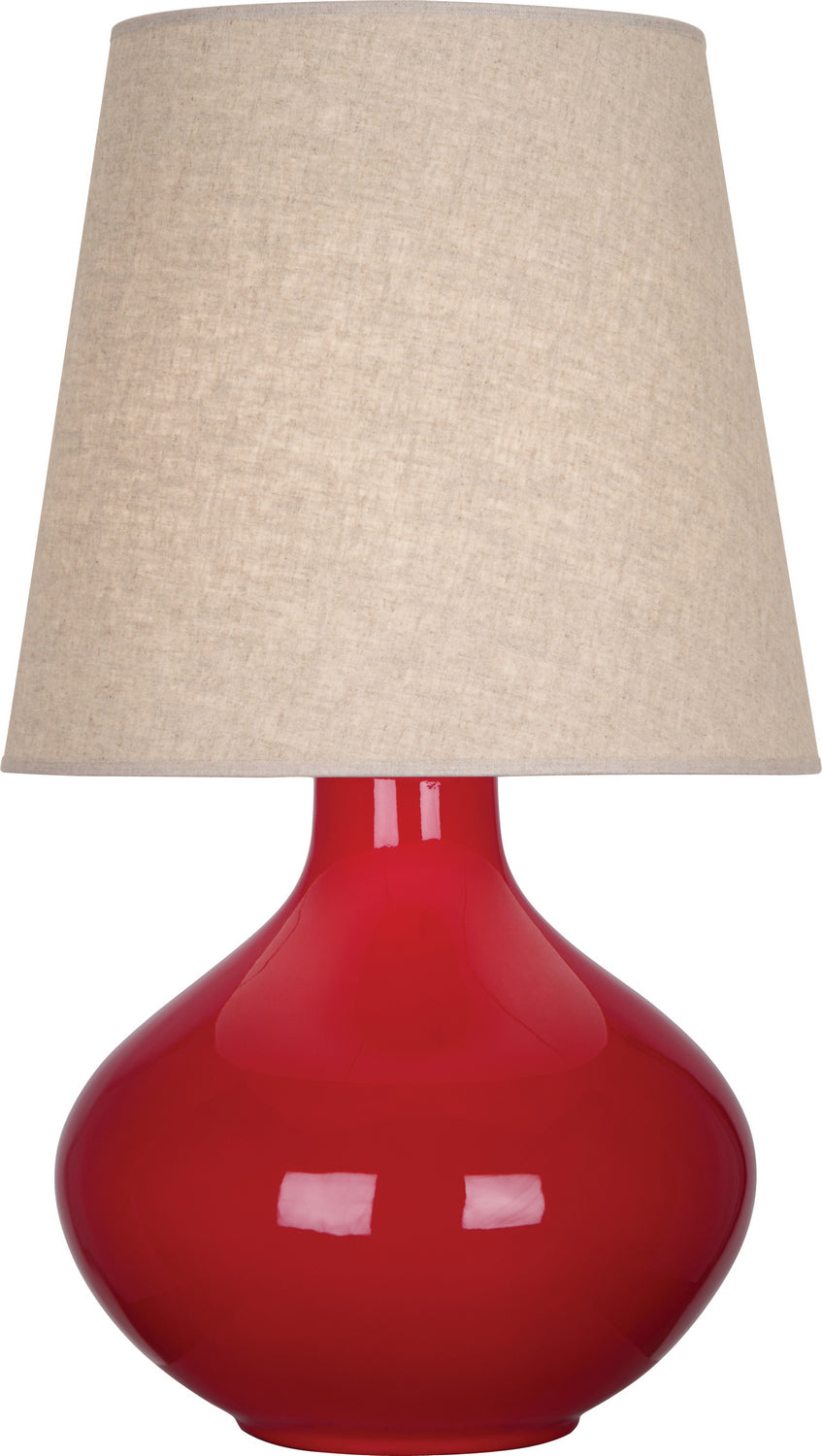 Robert Abbey - One Light Table Lamp - June - Ruby Red Glazed Ceramic- Union Lighting Luminaires Decor