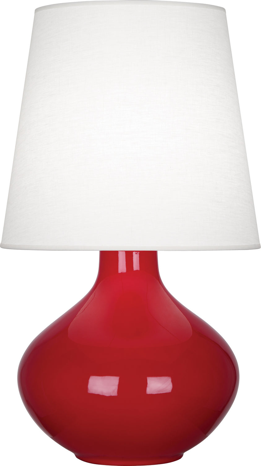 Robert Abbey - One Light Table Lamp - June - Ruby Red Glazed Ceramic- Union Lighting Luminaires Decor