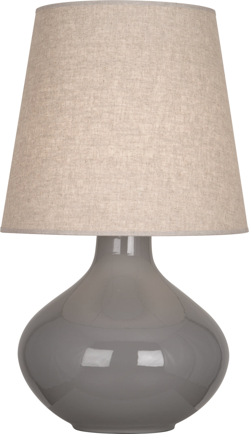 Robert Abbey - One Light Table Lamp - June - Smoky Taupe Glazed Ceramic- Union Lighting Luminaires Decor