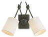 Currey and Company - Two Light Wall Sconce - Compass - Black Iron- Union Lighting Luminaires Decor