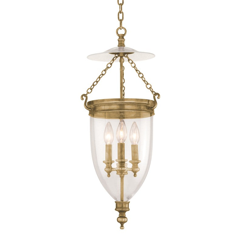 Hudson Valley Canada - Three Light Pendant - Hanover - Aged Brass- Union Lighting Luminaires Decor