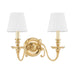 Hudson Valley Canada - Two Light Wall Sconce - Charleston - Aged Brass- Union Lighting Luminaires Decor