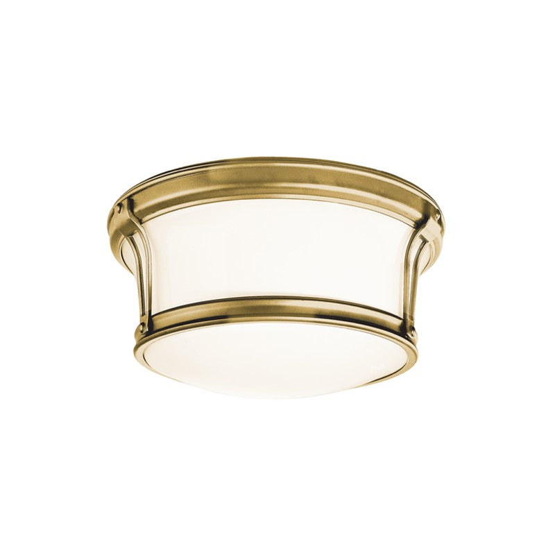 Hudson Valley Canada - Two Light Flush Mount - Newport - Aged Brass- Union Lighting Luminaires Decor