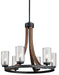 Kichler Canada - Six Light Chandelier - Grand Bank - Auburn Stained- Union Lighting Luminaires Decor