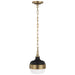 Generation Lighting Canada - One Light Pendant - Cadence - Dark Antique Brass / Matte Black- Union Lighting Luminaires Decor