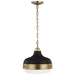 Generation Lighting Canada - Two Light Pendant - Cadence - Dark Antique Brass / Matte Black- Union Lighting Luminaires Decor