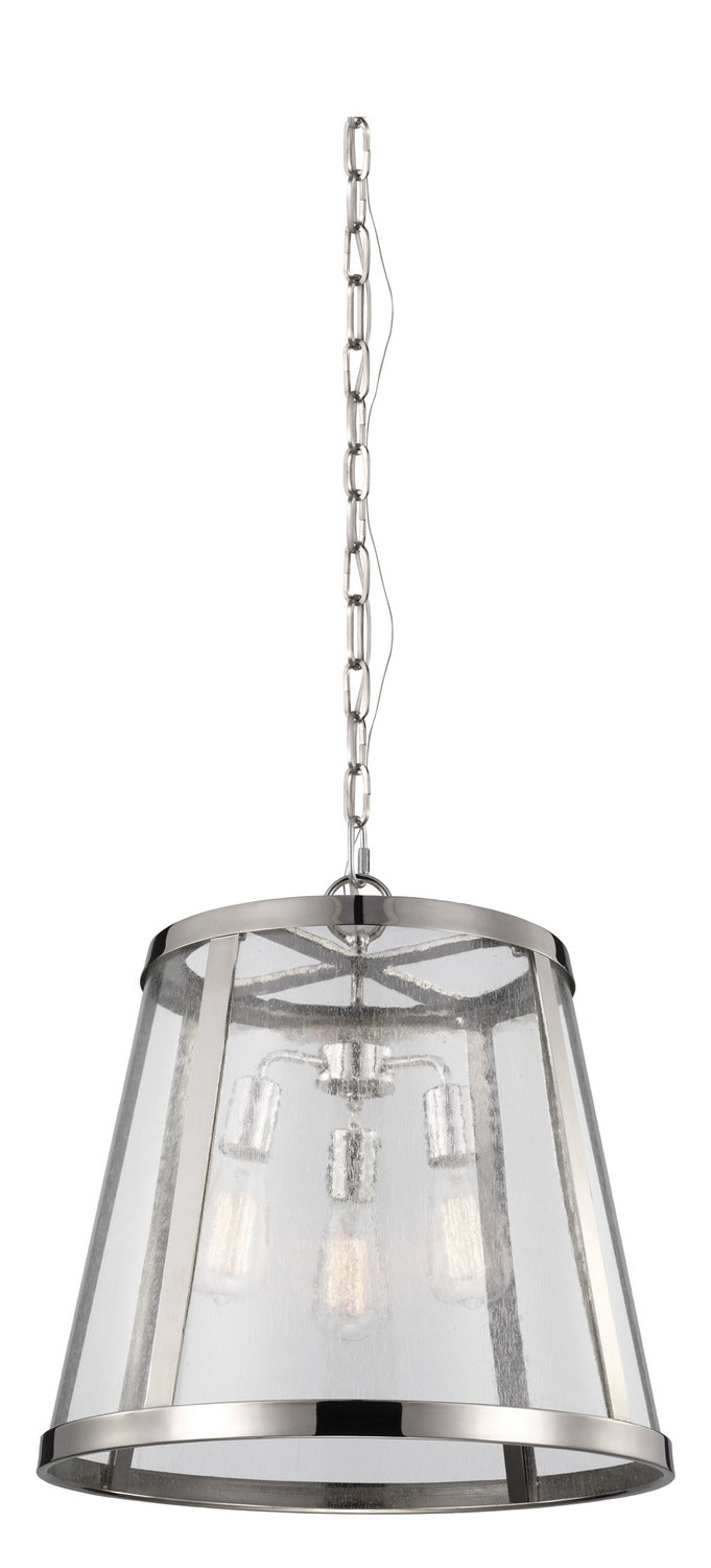 Visual Comfort Studio Canada - Three Light Pendant - Harrow - Polished Nickel- Union Lighting Luminaires Decor