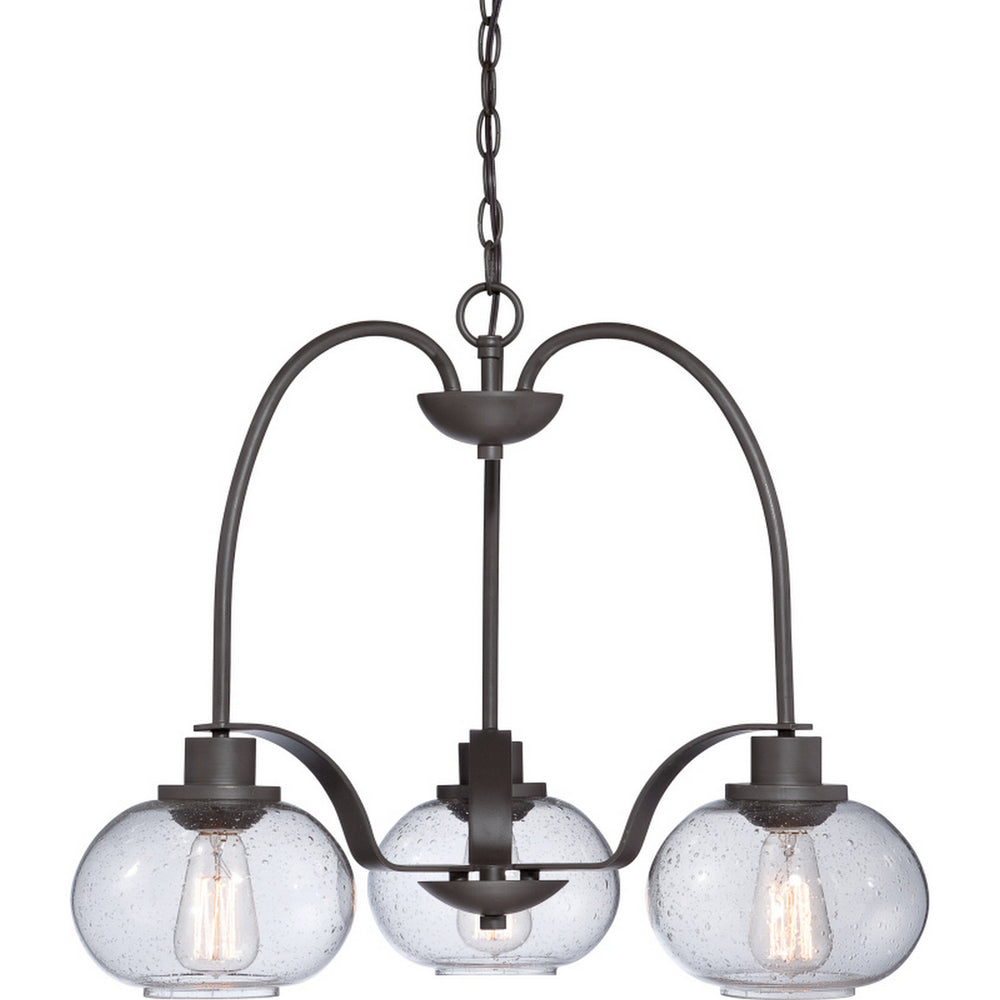Quoizel - Three Light Chandelier - Trilogy - Old Bronze- Union Lighting Luminaires Decor