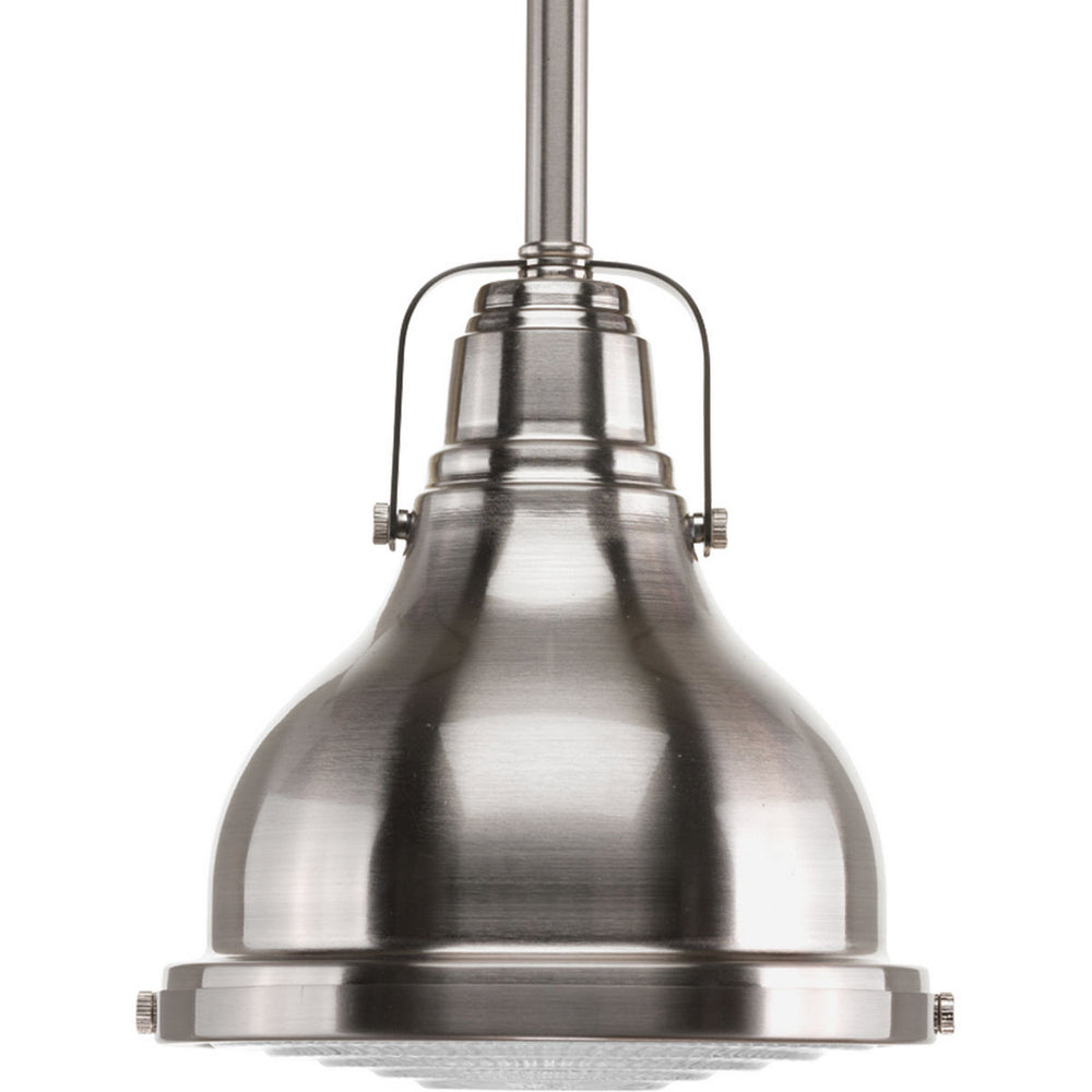 Progress Canada - One Light Mini Pendant - Fresnel Pendant - Brushed Nickel- Union Lighting Luminaires Decor
