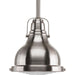 Progress Canada - One Light Mini Pendant - Fresnel Pendant - Brushed Nickel- Union Lighting Luminaires Decor