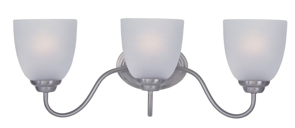 Maxim - Three Light Bath Vanity - Stefan - Satin Nickel- Union Lighting Luminaires Decor
