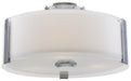 DVI Canada - Three Light Flush Mount - Zurich - Chrome w/Silk Screened Opal Glass- Union Lighting Luminaires Decor