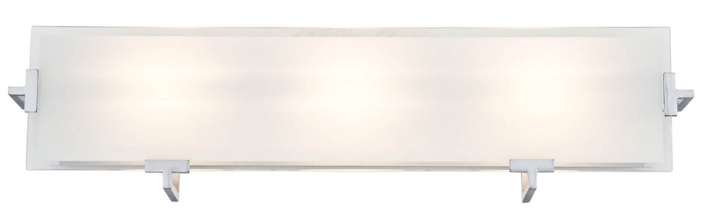 DVI Canada - Three Light Vanity - Zurich - Chrome w/Silk Screened Opal Glass- Union Lighting Luminaires Decor