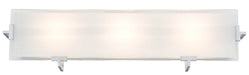 DVI Canada - Three Light Vanity - Zurich - Chrome w/Silk Screened Opal Glass- Union Lighting Luminaires Decor